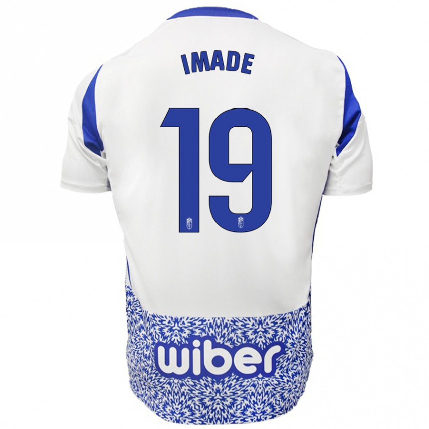 Niño Fútbol Camiseta Edna Imade #19 Blanco Azul 2ª Equipación 2024/25 Argentina