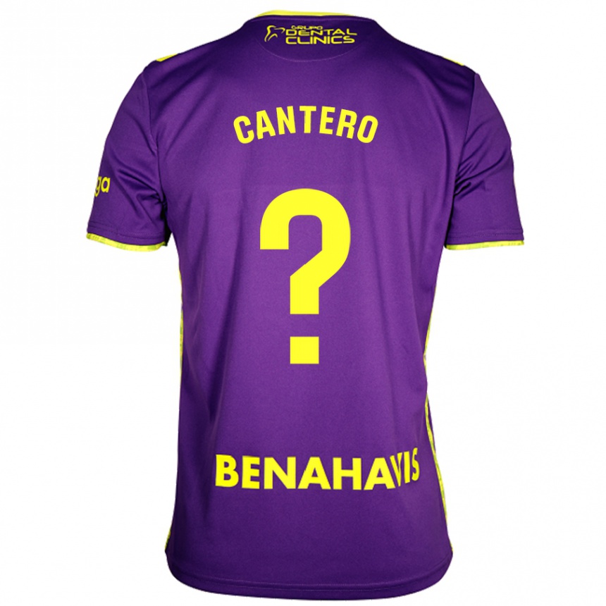 Niño Fútbol Camiseta José Cantero #0 Púrpura Amarillo 2ª Equipación 2024/25 Argentina