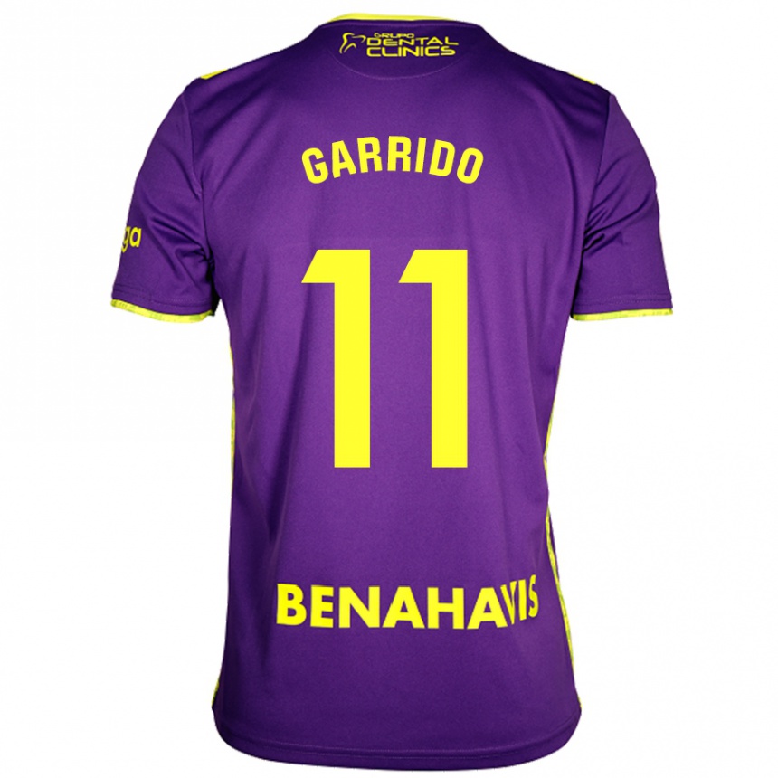 Niño Fútbol Camiseta Rafael Garrido #11 Púrpura Amarillo 2ª Equipación 2024/25 Argentina