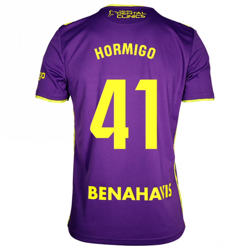 Niño Fútbol Camiseta Cintia Hormigo #41 Púrpura Amarillo 2ª Equipación 2024/25 Argentina