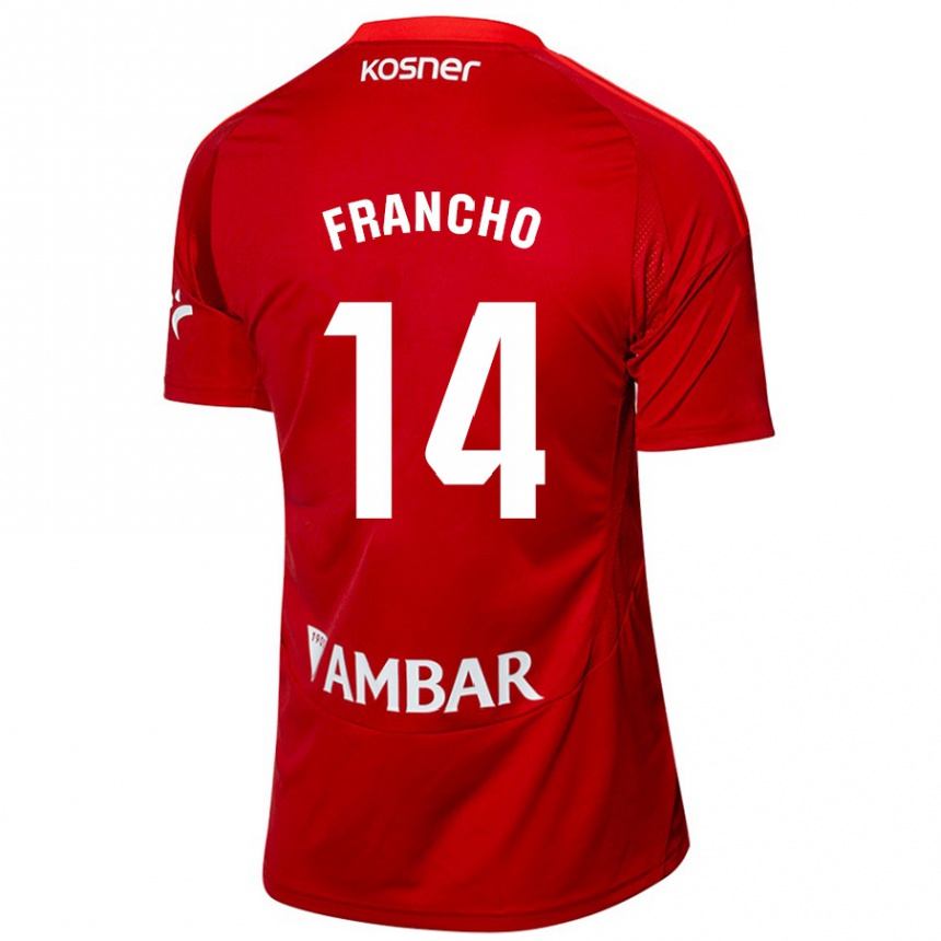 Niño Fútbol Camiseta Francho Serrano #14 Blanco Azul 2ª Equipación 2024/25 Argentina