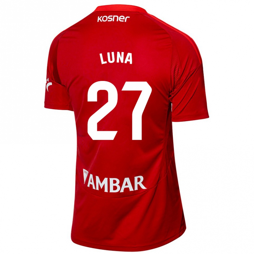 Niño Fútbol Camiseta Marcos Luna #27 Blanco Azul 2ª Equipación 2024/25 Argentina