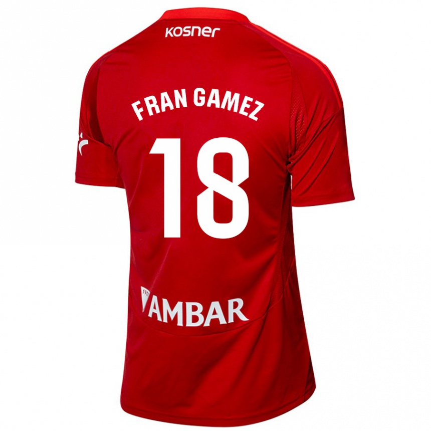 Niño Fútbol Camiseta Fran Gámez #18 Blanco Azul 2ª Equipación 2024/25 Argentina