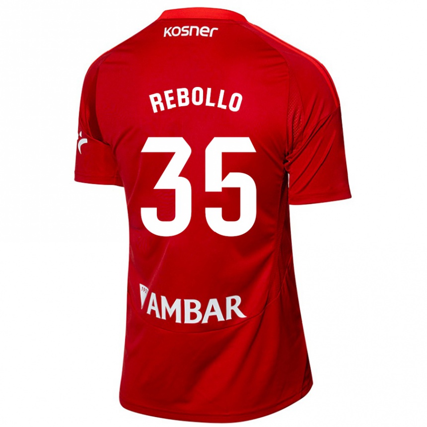 Niño Fútbol Camiseta Dani Rebollo #35 Blanco Azul 2ª Equipación 2024/25 Argentina