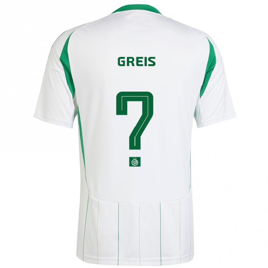 Niño Fútbol Camiseta Nitai Greis #0 Blanco Verde 2ª Equipación 2024/25 Argentina