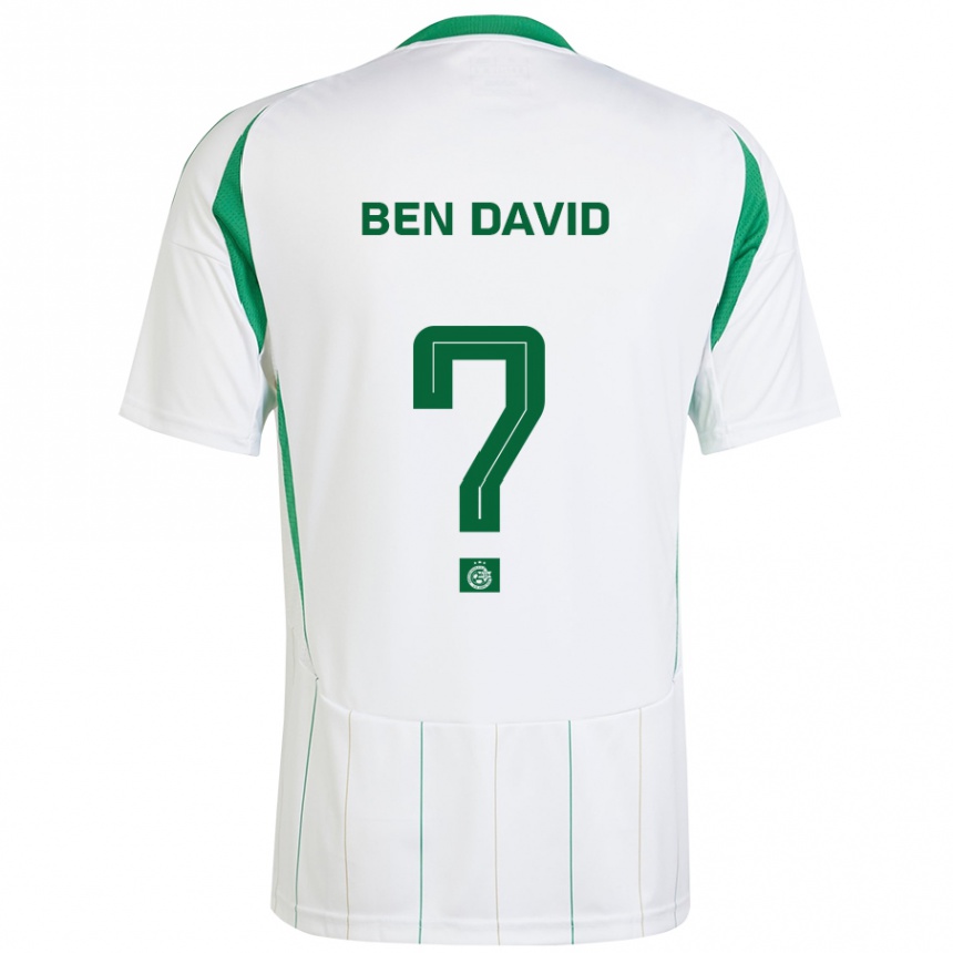 Niño Fútbol Camiseta Shay Ben David #0 Blanco Verde 2ª Equipación 2024/25 Argentina