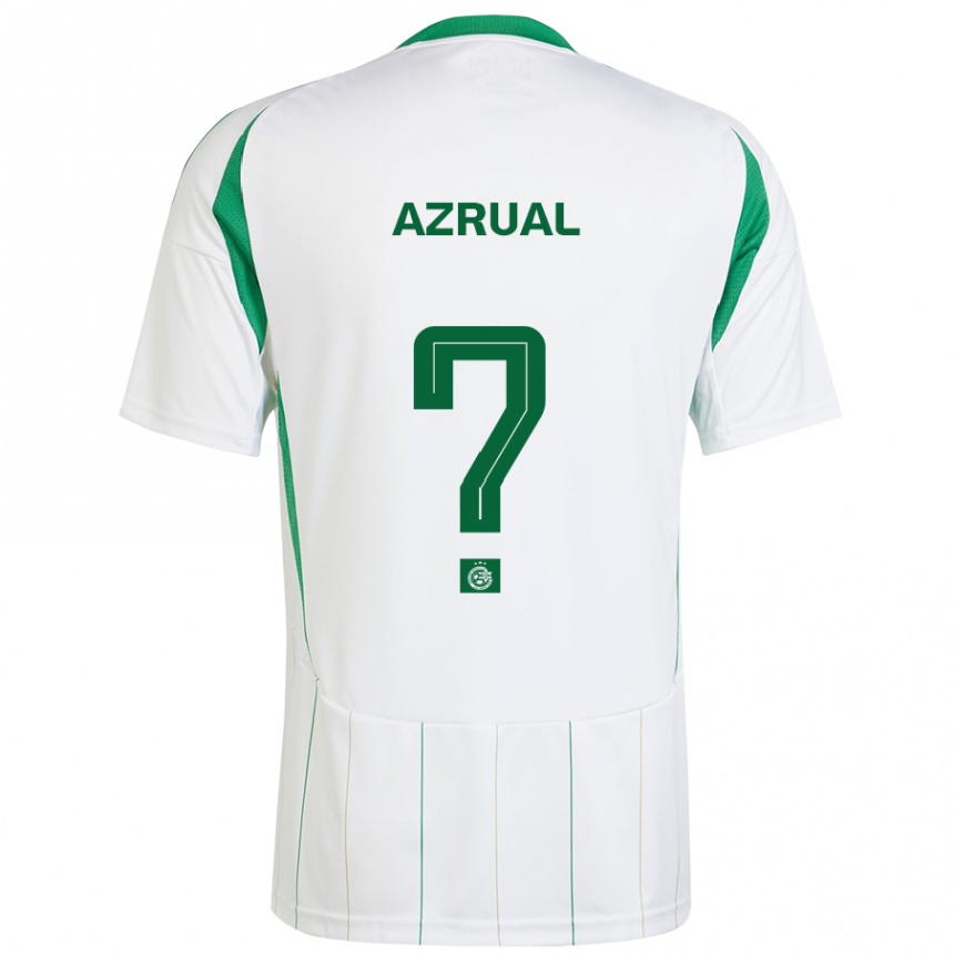 Niño Fútbol Camiseta Adar Azrual #0 Blanco Verde 2ª Equipación 2024/25 Argentina