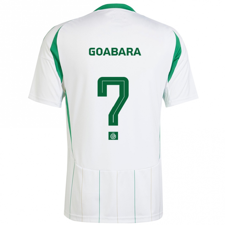 Niño Fútbol Camiseta Ibrahim Goabara #0 Blanco Verde 2ª Equipación 2024/25 Argentina