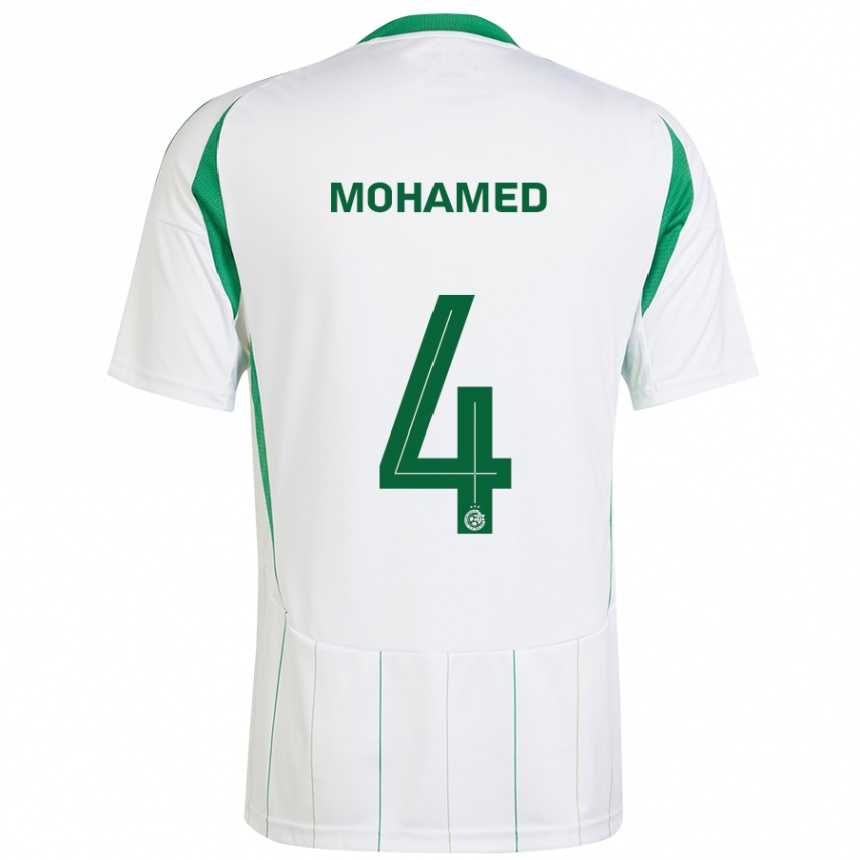 Niño Fútbol Camiseta Ali Mohamed #4 Blanco Verde 2ª Equipación 2024/25 Argentina