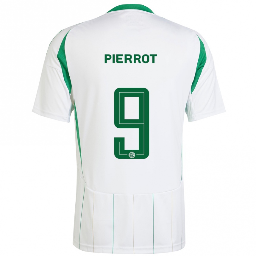 Niño Fútbol Camiseta Frantzdy Pierrot #9 Blanco Verde 2ª Equipación 2024/25 Argentina