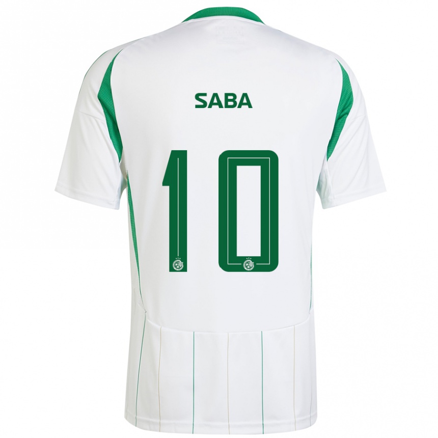 Niño Fútbol Camiseta Dia Saba #10 Blanco Verde 2ª Equipación 2024/25 Argentina