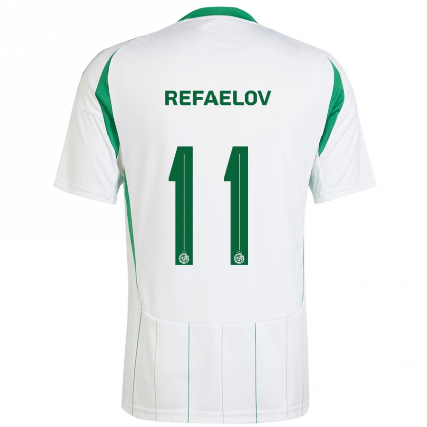 Niño Fútbol Camiseta Lior Refaelov #11 Blanco Verde 2ª Equipación 2024/25 Argentina