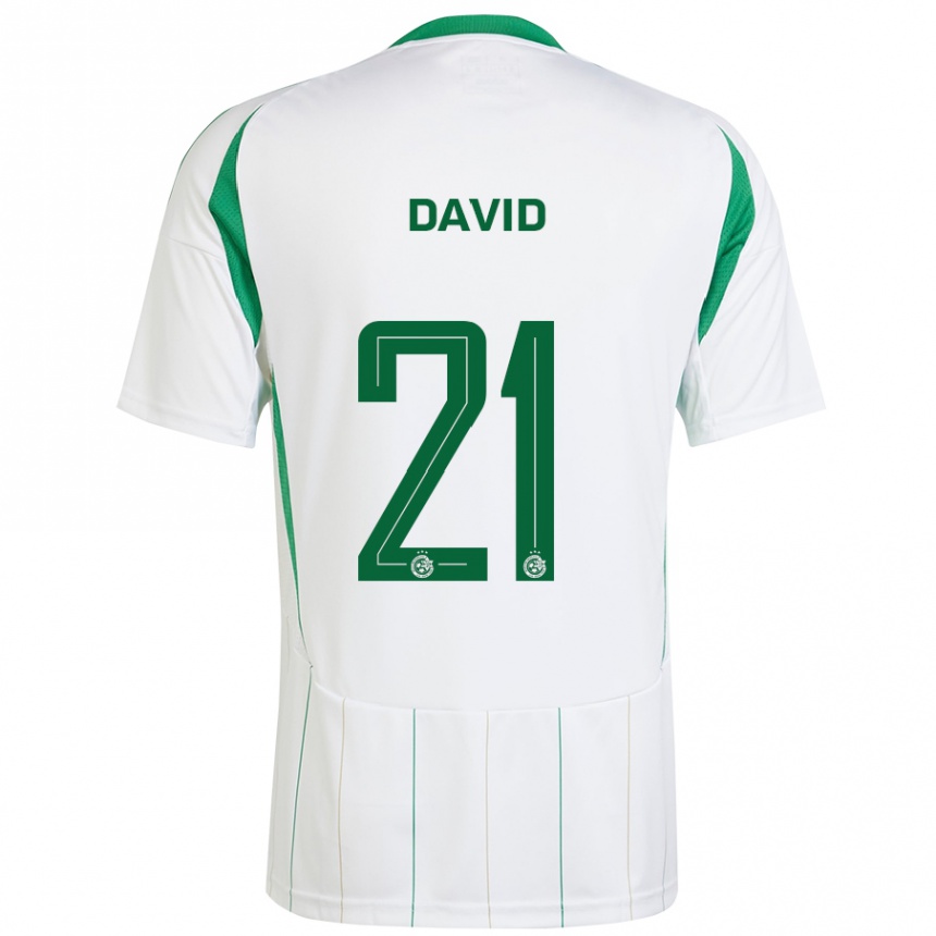 Niño Fútbol Camiseta Dean David #21 Blanco Verde 2ª Equipación 2024/25 Argentina