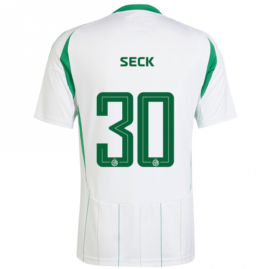 Niño Fútbol Camiseta Abdoulaye Seck #30 Blanco Verde 2ª Equipación 2024/25 Argentina