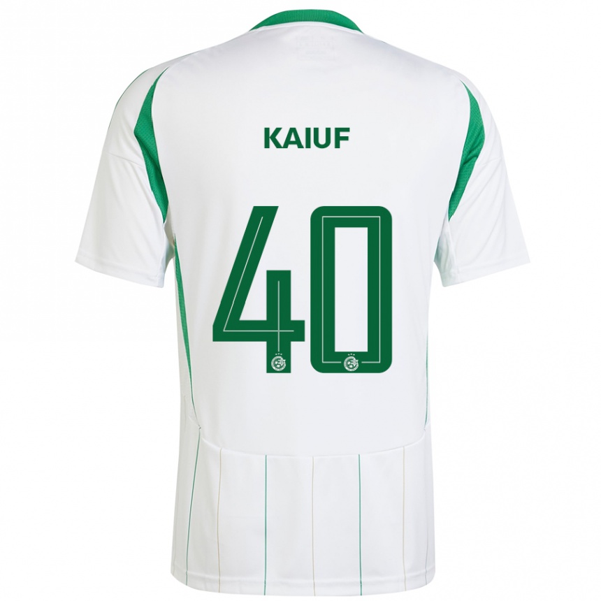 Niño Fútbol Camiseta Sharif Kaiuf #40 Blanco Verde 2ª Equipación 2024/25 Argentina