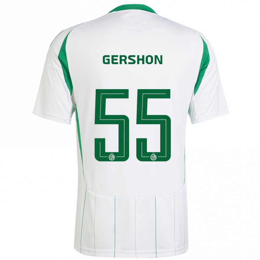 Niño Fútbol Camiseta Rami Gershon #55 Blanco Verde 2ª Equipación 2024/25 Argentina