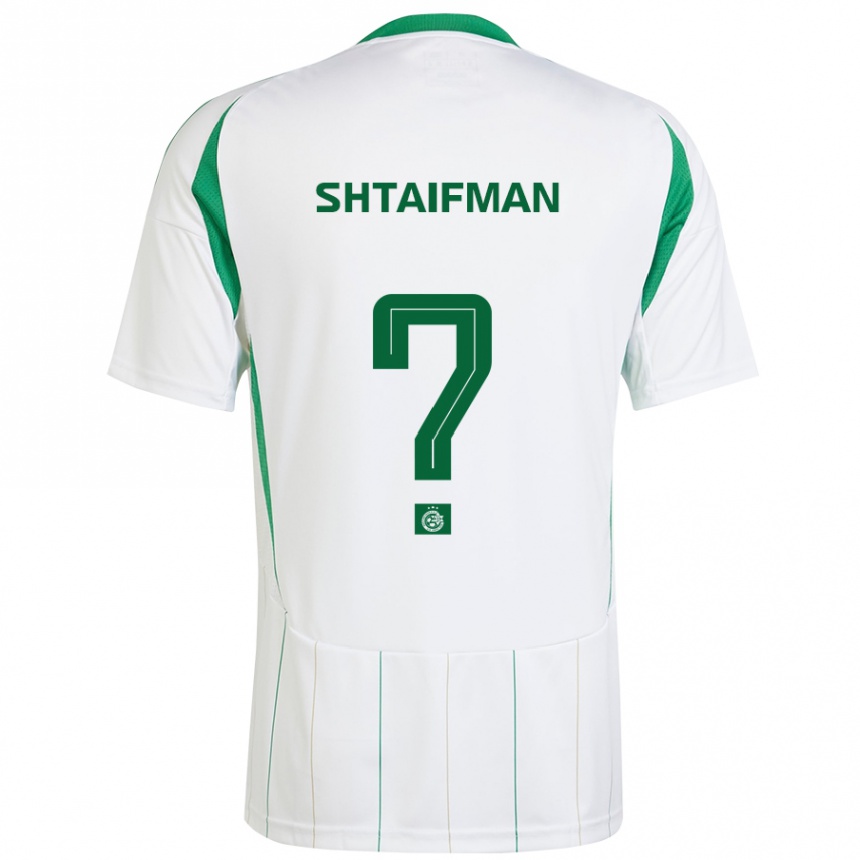 Niño Fútbol Camiseta Noam Shtaifman #0 Blanco Verde 2ª Equipación 2024/25 Argentina