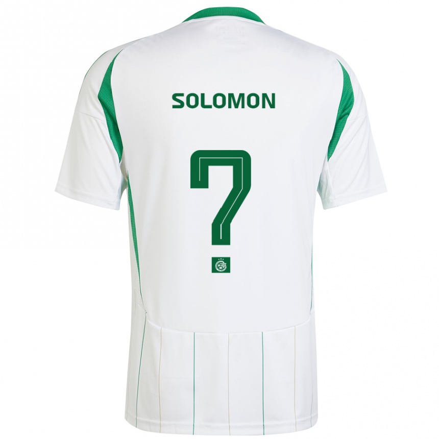 Niño Fútbol Camiseta Itay Solomon #0 Blanco Verde 2ª Equipación 2024/25 Argentina