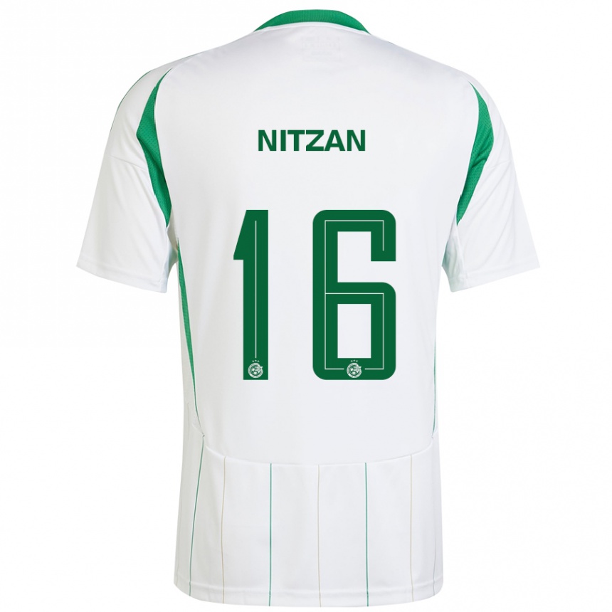 Niño Fútbol Camiseta Itamar Nitzan #16 Blanco Verde 2ª Equipación 2024/25 Argentina