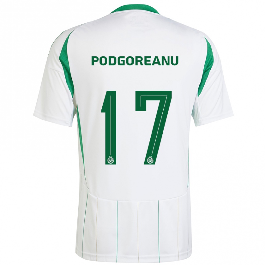 Niño Fútbol Camiseta Suf Podgoreanu #17 Blanco Verde 2ª Equipación 2024/25 Argentina