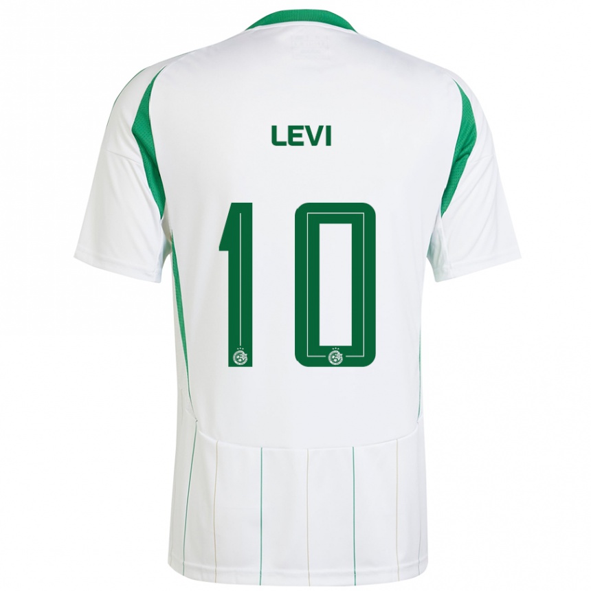 Niño Fútbol Camiseta Yarin Levi #10 Blanco Verde 2ª Equipación 2024/25 Argentina