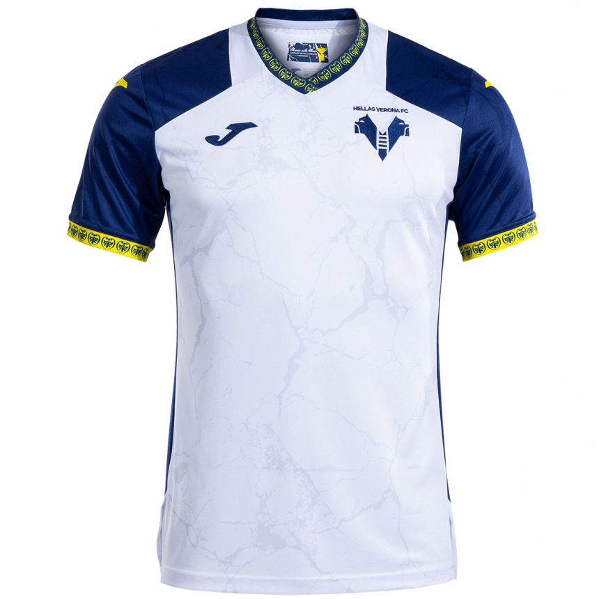 Niño Fútbol Camiseta Simone Signorini #0 Blanco Azul 2ª Equipación 2024/25 Argentina