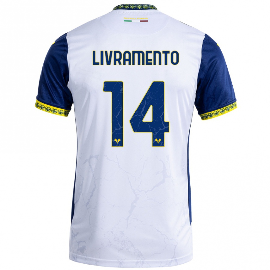 Niño Fútbol Camiseta Dailon Rocha Livramento #14 Blanco Azul 2ª Equipación 2024/25 Argentina