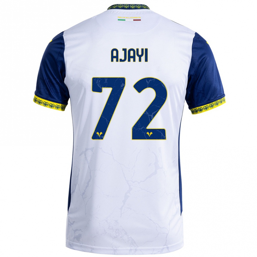 Niño Fútbol Camiseta Junior Ajayi #72 Blanco Azul 2ª Equipación 2024/25 Argentina