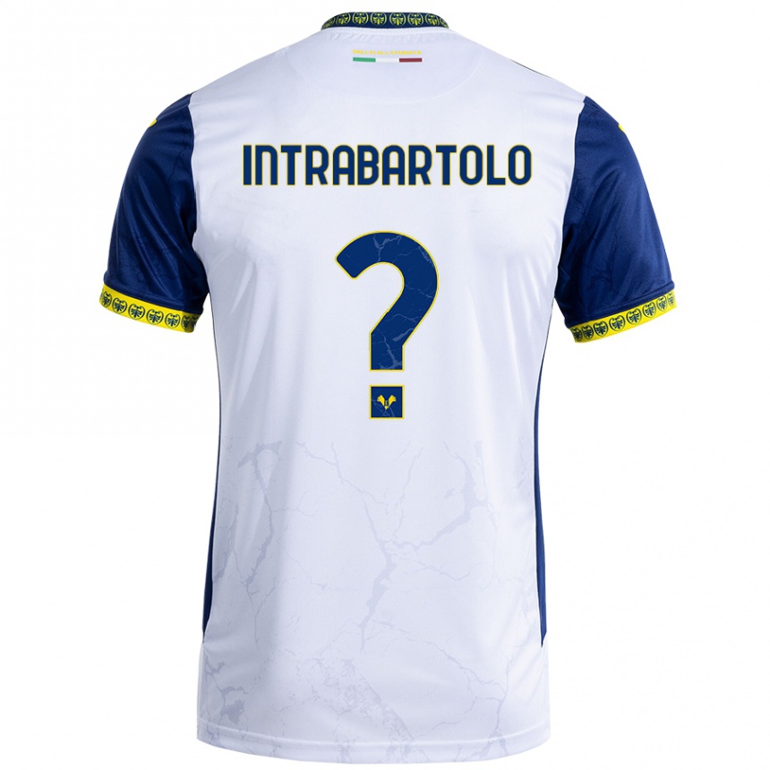 Niño Fútbol Camiseta Denis Intrabartolo #0 Blanco Azul 2ª Equipación 2024/25 Argentina