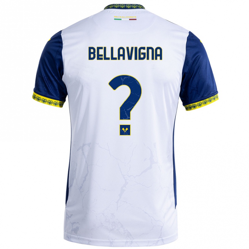 Niño Fútbol Camiseta Marco Bellavigna #0 Blanco Azul 2ª Equipación 2024/25 Argentina