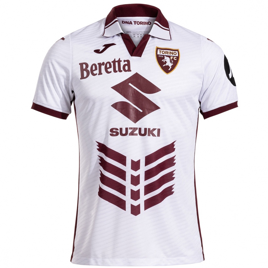 Niño Fútbol Camiseta Borna Sosa #24 Blanco Granate 2ª Equipación 2024/25 Argentina