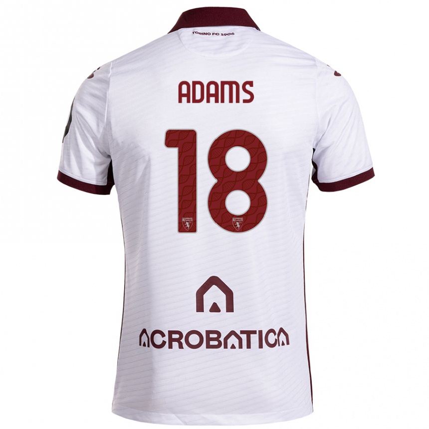 Niño Fútbol Camiseta Ché Adams #18 Blanco Granate 2ª Equipación 2024/25 Argentina