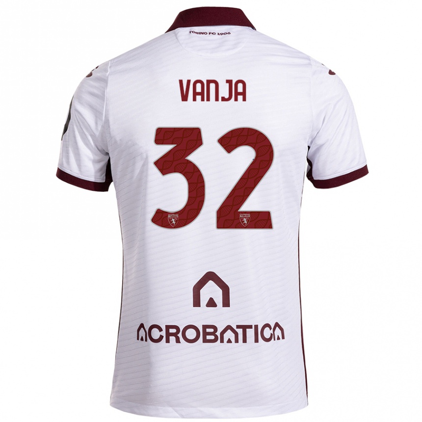 Niño Fútbol Camiseta Vanja Milinković-Savić #32 Blanco Granate 2ª Equipación 2024/25 Argentina