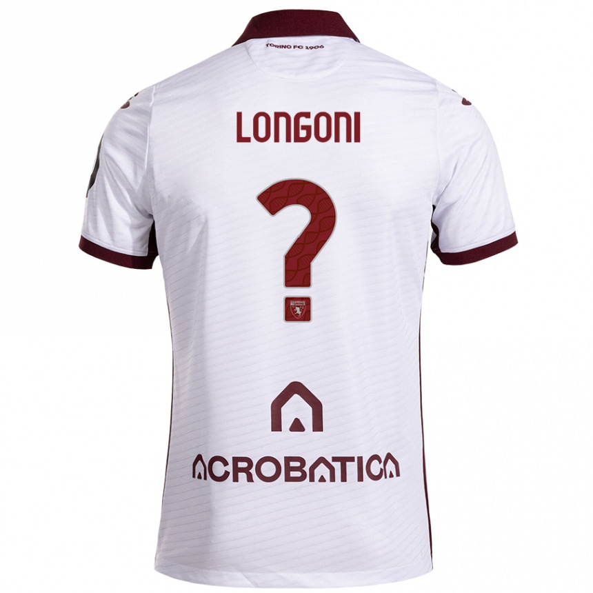 Niño Fútbol Camiseta Marco Longoni #0 Blanco Granate 2ª Equipación 2024/25 Argentina