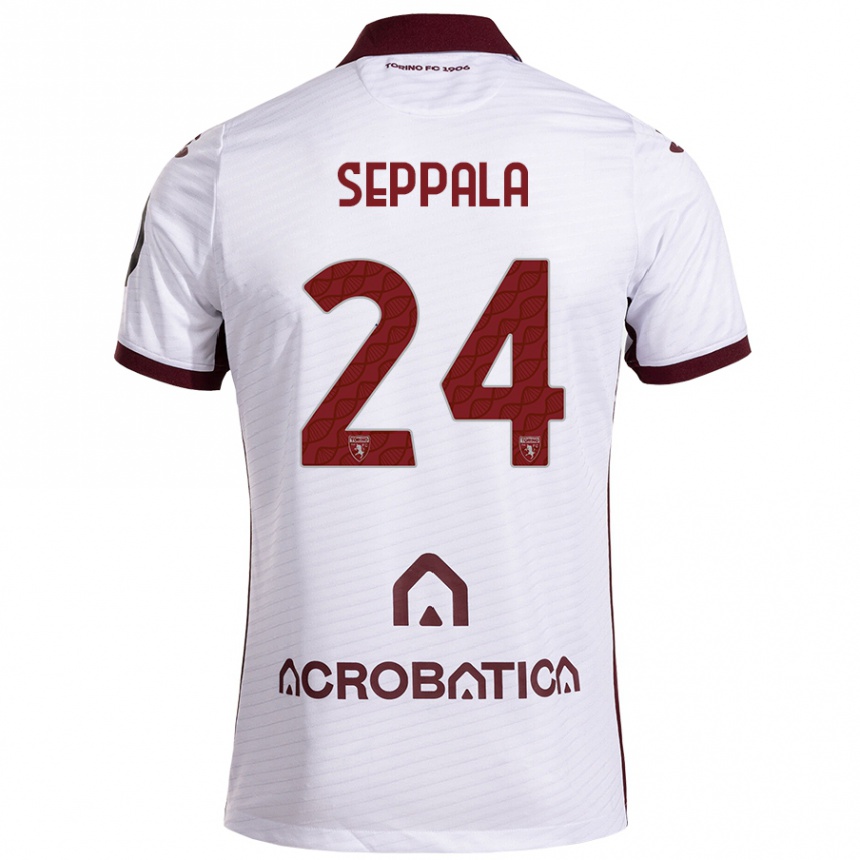 Niño Fútbol Camiseta Rosa Lappi-Seppälä #24 Blanco Granate 2ª Equipación 2024/25 Argentina