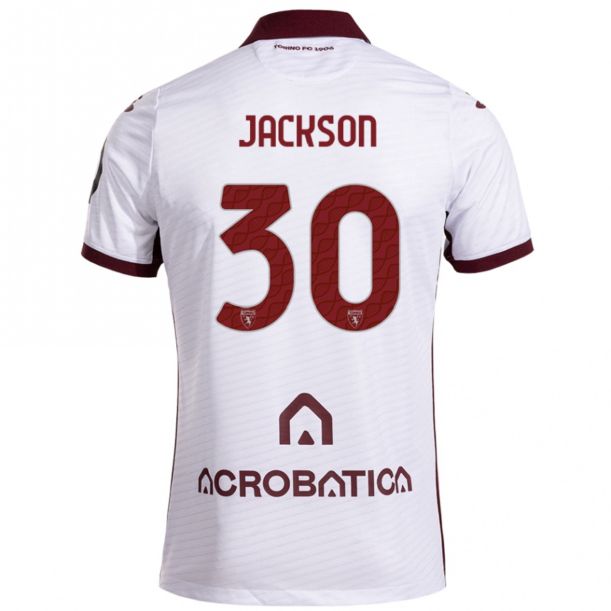 Niño Fútbol Camiseta Michael Jackson #30 Blanco Granate 2ª Equipación 2024/25 Argentina