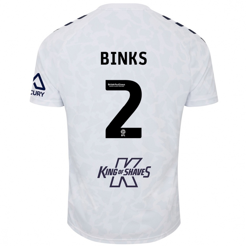 Niño Fútbol Camiseta Luis Binks #2 Blanco 2ª Equipación 2024/25 Argentina