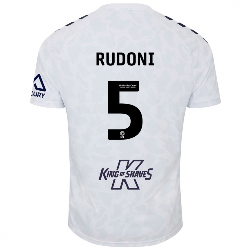 Niño Fútbol Camiseta Jack Rudoni #5 Blanco 2ª Equipación 2024/25 Argentina