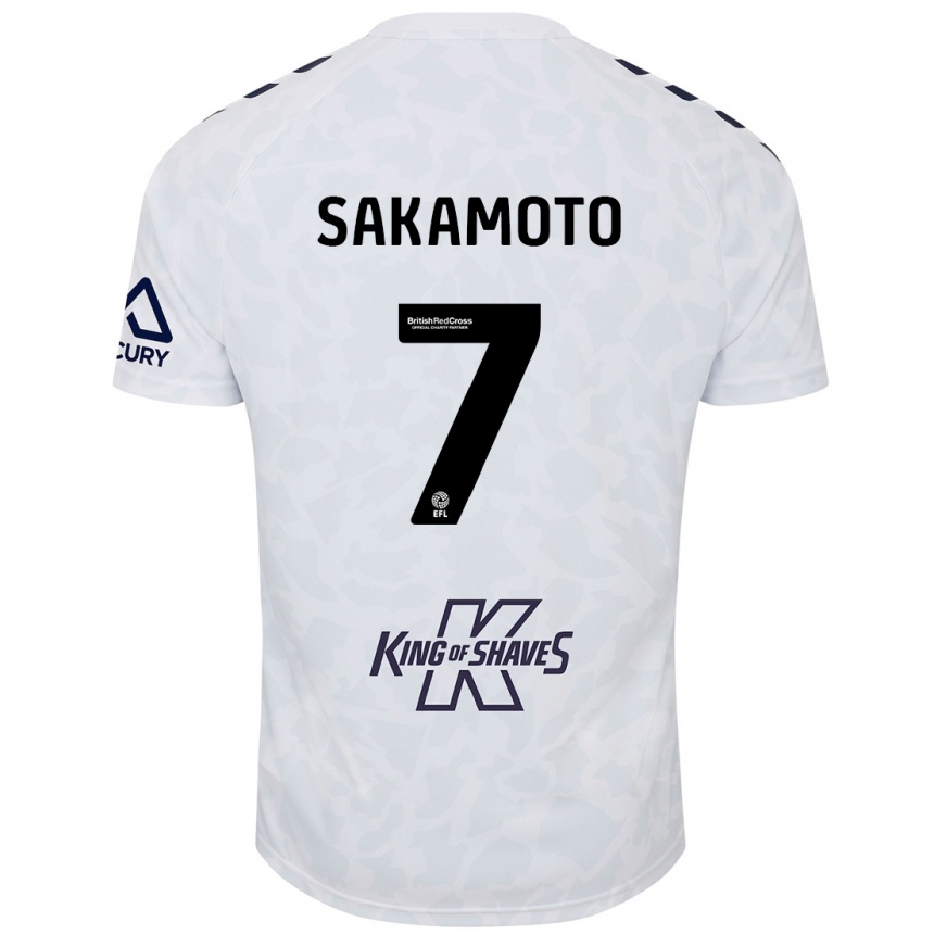 Niño Fútbol Camiseta Tatsuhiro Sakamoto #7 Blanco 2ª Equipación 2024/25 Argentina