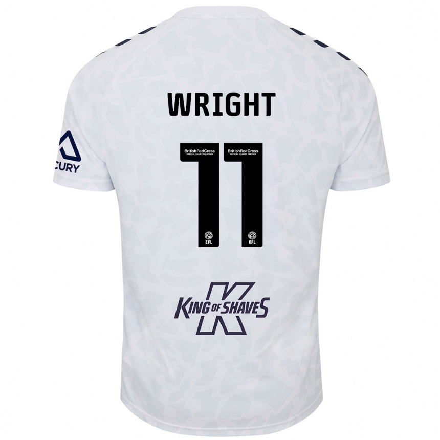 Niño Fútbol Camiseta Haji Wright #11 Blanco 2ª Equipación 2024/25 Argentina