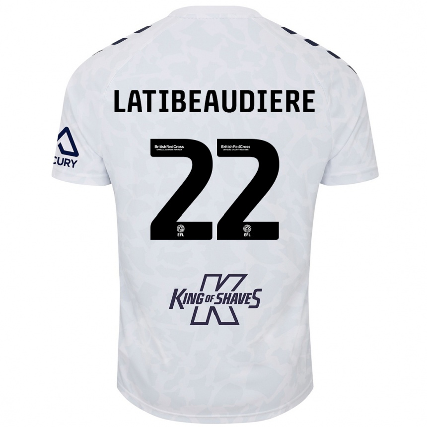 Niño Fútbol Camiseta Joel Latibeaudiere #22 Blanco 2ª Equipación 2024/25 Argentina