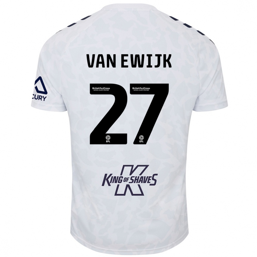 Niño Fútbol Camiseta Milan Van Ewijk #27 Blanco 2ª Equipación 2024/25 Argentina