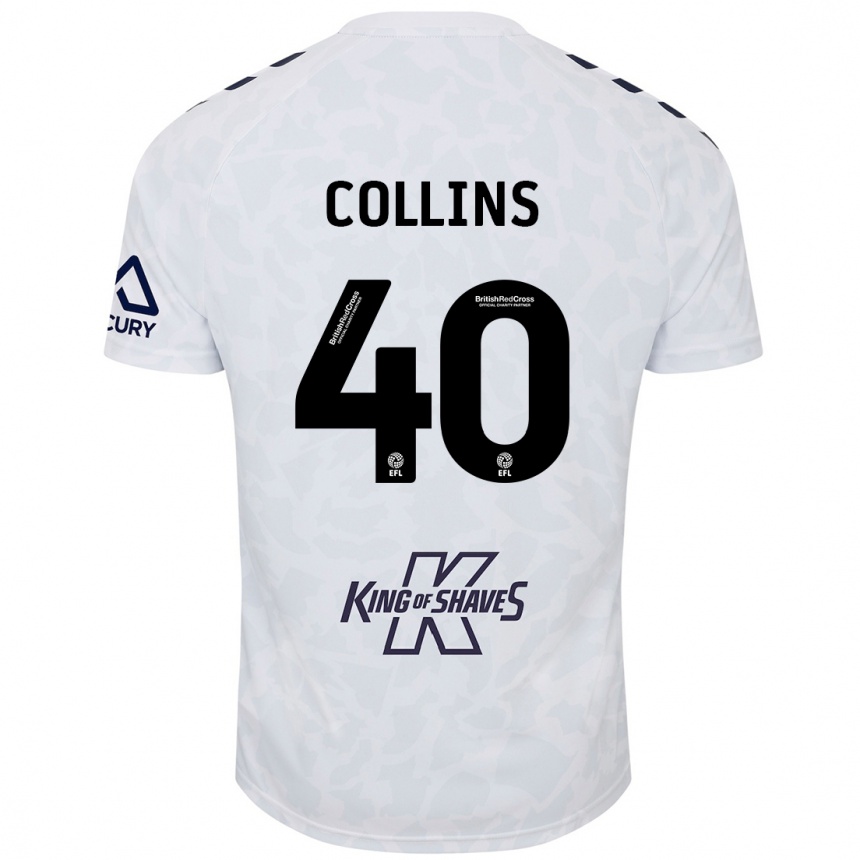 Niño Fútbol Camiseta Brad Collins #40 Blanco 2ª Equipación 2024/25 Argentina