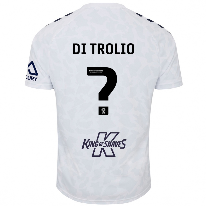 Niño Fútbol Camiseta Riccardo Di Trolio #0 Blanco 2ª Equipación 2024/25 Argentina