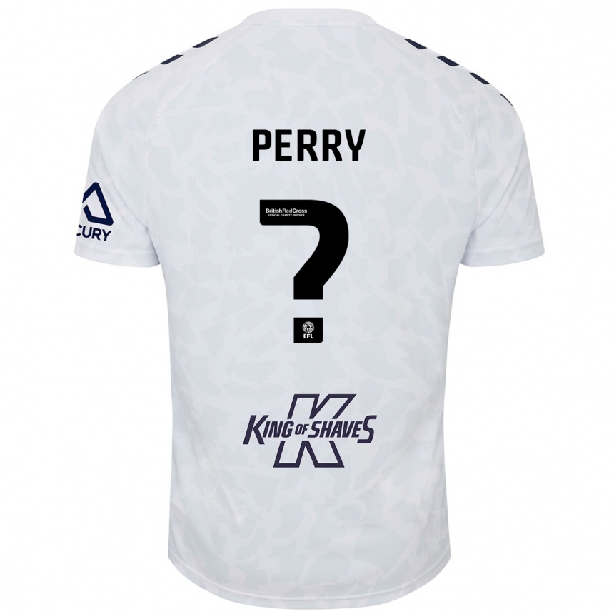 Niño Fútbol Camiseta Callum Perry #0 Blanco 2ª Equipación 2024/25 Argentina