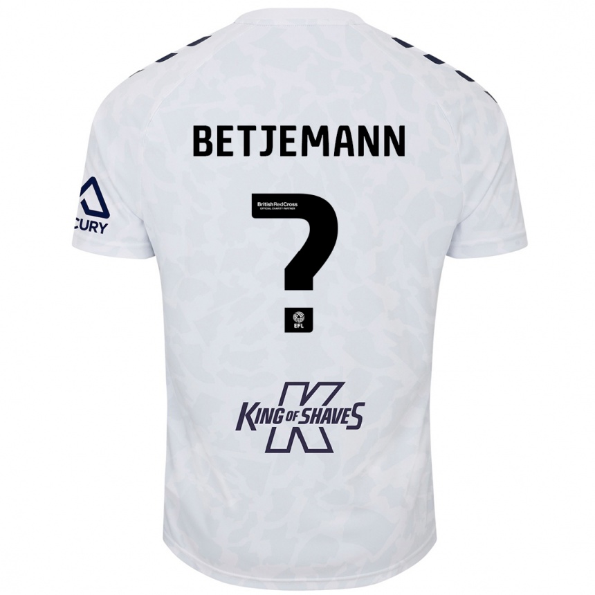 Niño Fútbol Camiseta Elliot Betjemann #0 Blanco 2ª Equipación 2024/25 Argentina