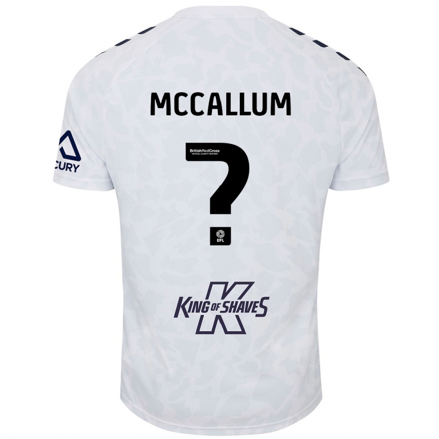 Niño Fútbol Camiseta Joseph Mccallum #0 Blanco 2ª Equipación 2024/25 Argentina