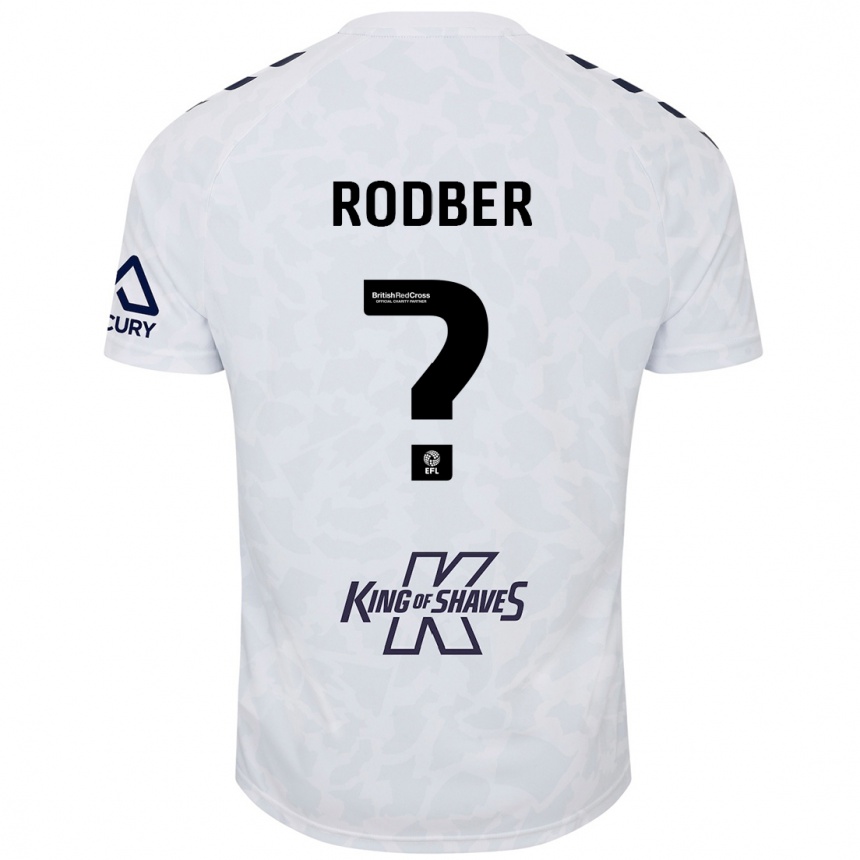 Niño Fútbol Camiseta Samuel Rodber #0 Blanco 2ª Equipación 2024/25 Argentina