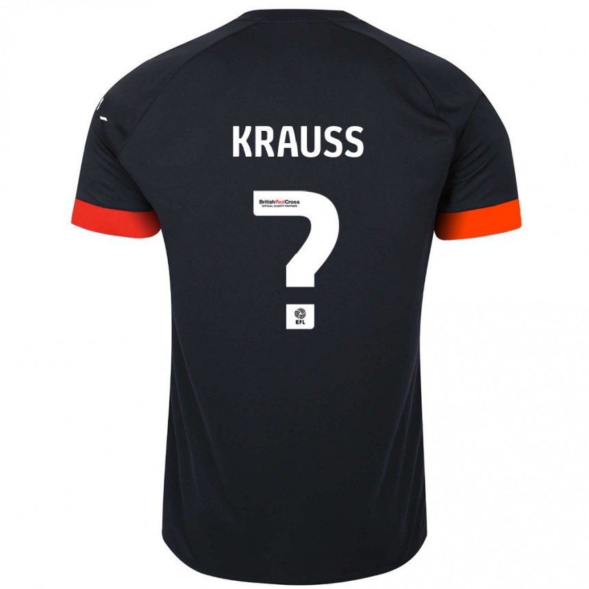 Niño Fútbol Camiseta Tom Krauß #0 Negro Naranja 2ª Equipación 2024/25 Argentina