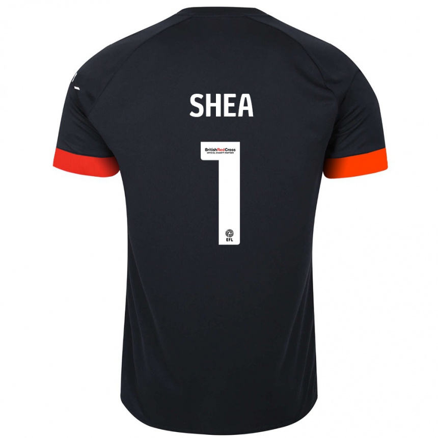 Niño Fútbol Camiseta James Shea #1 Negro Naranja 2ª Equipación 2024/25 Argentina